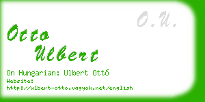 otto ulbert business card